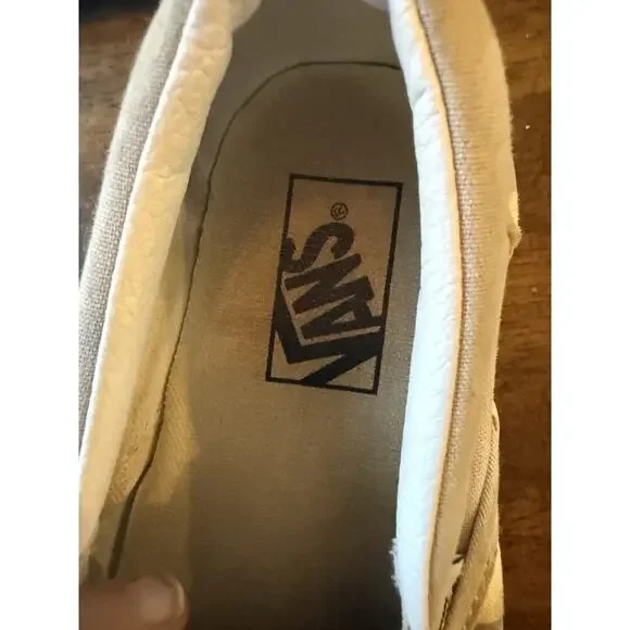 Vans Classic Slip-On Checkerboard Gray & White Shoes Unisex Size Women 7.5 - Picture 8 of 9